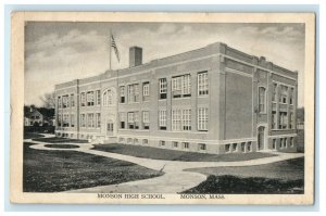 1926 Monson High School, Monson, Massachusetts MA Vintage Postcard 