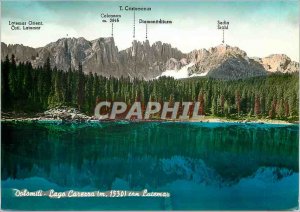 Postcard Modern Dolomito Lago Carerra