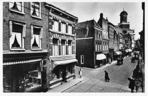 Leiden Netherlands Haarlemmerstraat Real Photo Antique Postcard J80280