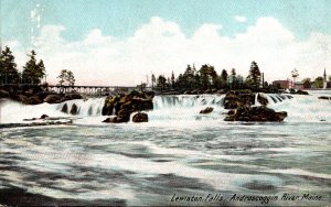 Maine Lewiston Falls On Androscoggin River