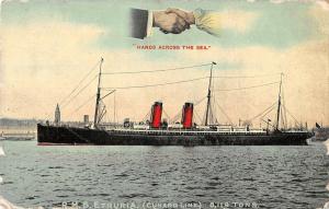 BR101293 r m s estruria cunard line ship bateaux uk