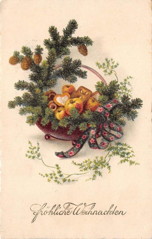 BG8415  fir branch  weihnachten christmas greetings germany