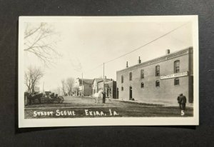 Mint Vintage Exira Iowa Street Scene Real Photo Postcard RPPC