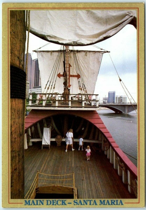 Postcard - Main Deck - Santa Maria - Columbus, Ohio