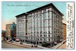 c1905 Exterior View Spitzer Building Horse Toledo Ohio Vintage Antique Postcard 