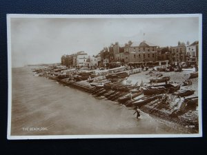 Kent DEAL The Beach & THE BEACH HOTEL c1934 RP Postcard by Valentine G1924