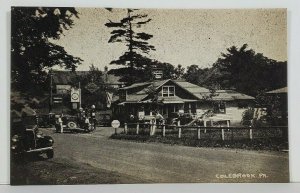 Colebrook Pa Bar Gasoline Sunoco Atlantic Pennsylvania Postcard N6