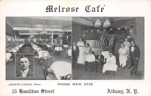 Albany New York Melrose Cafe, Multi-View Photo Print Vintage Postcard U8579