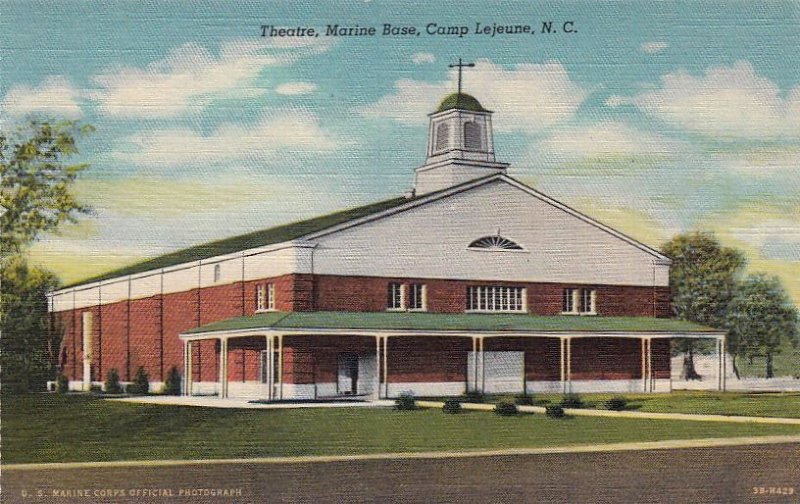 Postcard Theatre Marine Base Camp Lejeune NC