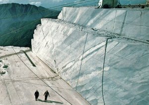 HANDCRAFTED CONTINENTAL SIZE POSTCARD THE MARBLE MINE CARRARA ITALY