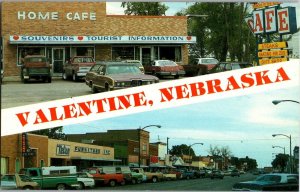 Cafe, Shopping Area Valentine NE Multi View Vintage Postcard C74