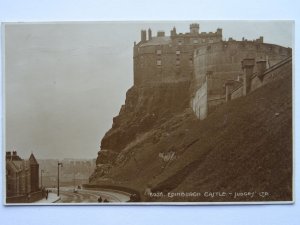 Scotland EDINBURGH CASTLE c1920 RP Postcard by Judges 6056