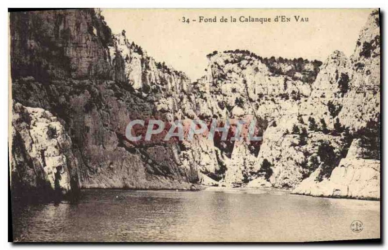 Old Postcard Bottom of the cove of En Vau