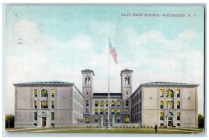 1909 East High School Building Rochester New York NY Posted Antique Postcard