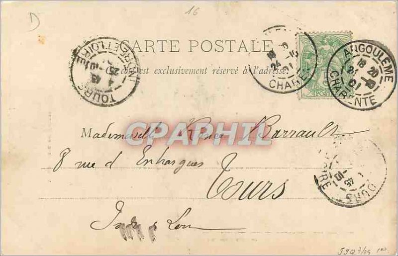 Postcard Old Angouleme Marguerite de Valois