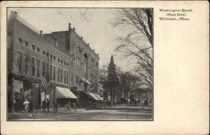 Whitman Massachusetts MA Washington Street c1910 Vintage Postcard