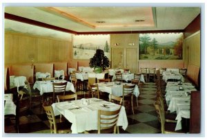 1958 The Fairmont Restaurant Dining Room Interior Rutland Vermont VT Postcard