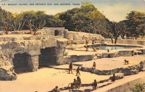 Monkey Island, San Antonio Zoo San Antonio, Texas, USA Monkey 1948 