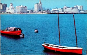 VINTAGE POSTCARD THE SKYLINE OF LONG BEACH CALIFORNIA VIEW c. LATE 1960s