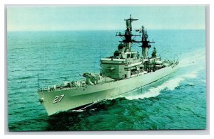 USS Josephus Daniels DLG-27 Guided Missile Cruiser Ship UNP Chrome Postcard H19