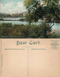 EASTON PA LEHIGH RIVER ANTIQUE POSTCARD