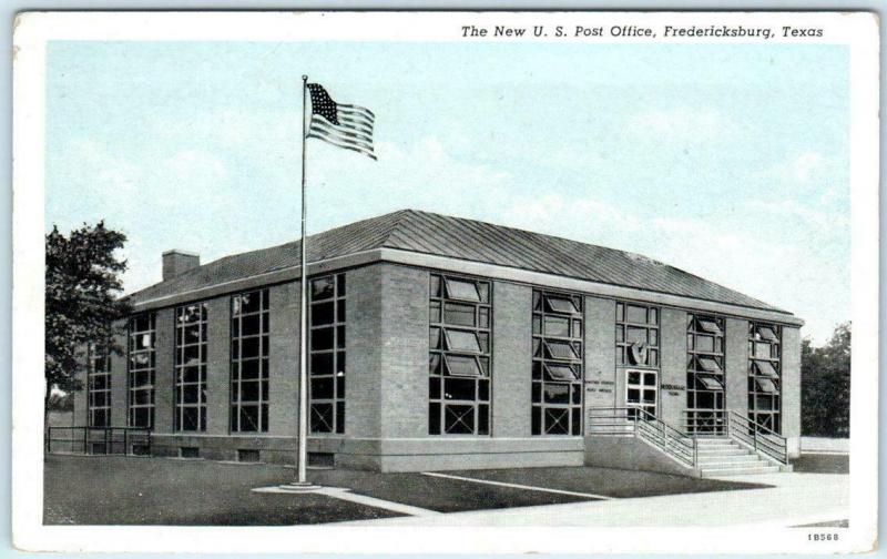 FREDERICKSBURG, Texas TX  New U.S. POST OFFICE ca1940 Gillespie County Postcard