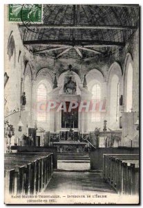 Postcard Old Saint Maurice Thizouaille Interior of & # 39eglise