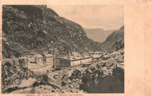 Vintage Postcard 1900's Strada Del Sempione Officine Pel Traforo Tunnel Switz.
