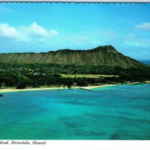 c1970s Honolulu, HI Diamond Head Waikiki Beach Aerial View Chrome 4x6 PC M17