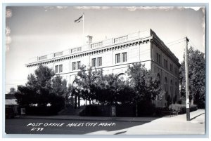 Miles City Montana MT Postcard Post Office c1940's Unposted RPPC Photo