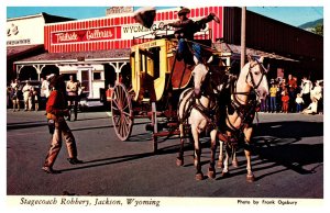 Postcard WY Jackson Hole - Stagecoach Robbery