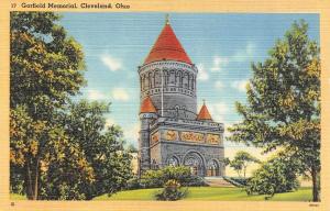 CLEVELAND, OH Ohio     GARFIELD MEMOIRAL      c1940's Tichnor Linen Postcard