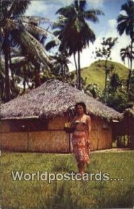 Jeunne Tahitienne, Tahitian Girl French Polynesia Unused 