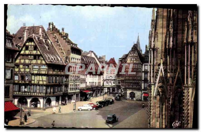 Postcard Old Strasbourg Place de la Cathedrale