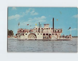 Postcard Riverboat Robert E. Lee On U.S. Highway 21 North Carolina USA