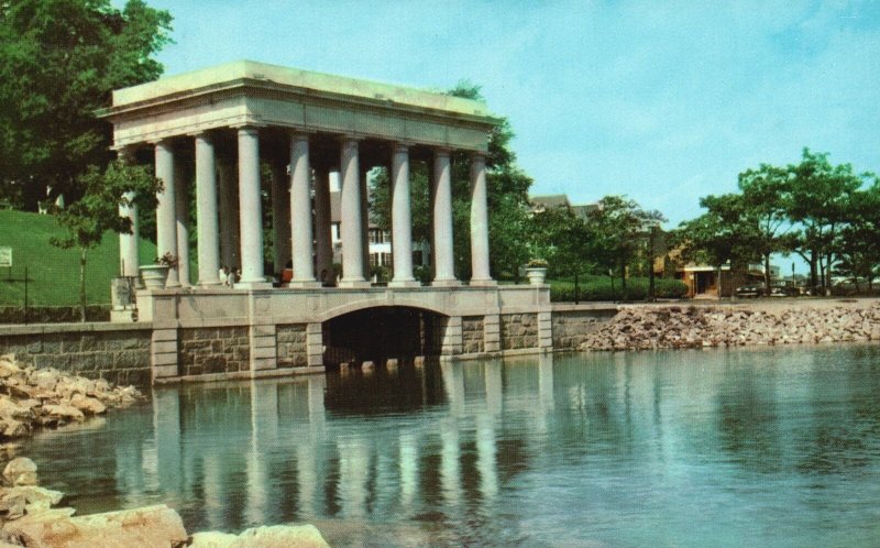 Vintage Postcard Monumental Canopy Plymouth Rock & Portico Massachusetts MA