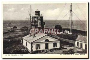 Old Postcard The Semaphore Raz and the Pointe du Raz