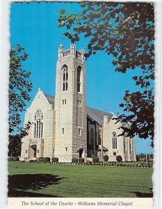 Postcard The School of the Ozarks, Williams Memorial Chapel, Point Lookout, MO