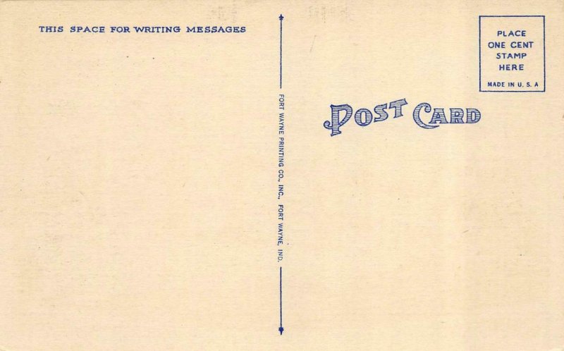 HUNTINGTON, IN Indiana    HIGH SCHOOL   c1940's Linen Postcard