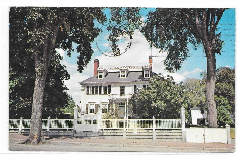 NH Portsmouth Governor John Langhorn Early American House Vintage Postcard