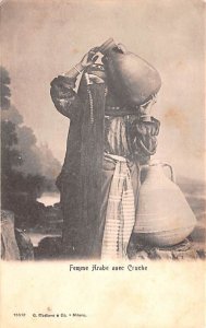 Femme Arabe avec Cruche Egypt, Egypte, Africa Unused 