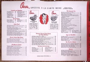 1940s OSCAR'S RESTAURANT MENU VANCOUVER B.C. MANY CELEBRITIES ON COVER  W75