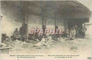 COPY Wounded Germans in the courtyard of the school Varreddes S M Ile de Fran...