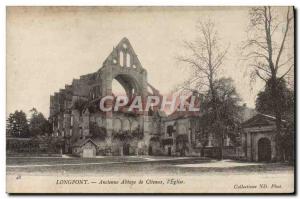 Old Postcard Longpont Abbey De Citeaux I & # 39Eglise