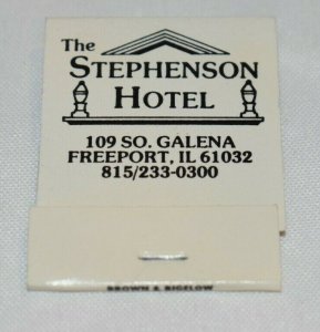 Stephenson Hotel Freeport Illinois 20 Strike Matchbook