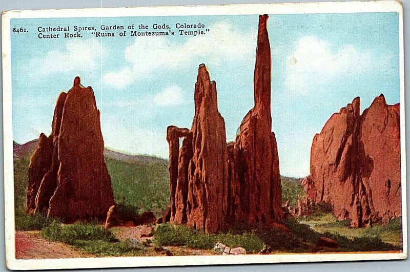 Postcard CO - Cathedral Spires Garden of the Gods Montezuma c1918 MrSTUFF B2/21