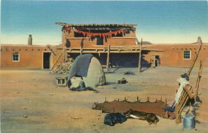 Typical Pueblo Indian Dwelling Vintage New Mexico Postcard
