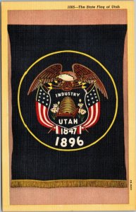 postcard   The State Flag of Utah