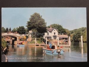 Berkshire ENTRANCE TO BOULTERS LOCK on River Thames c1970's by J Salmon