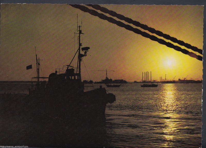 Bahrain Postcard - Sunset at Mina Sulman, Manama   RR677